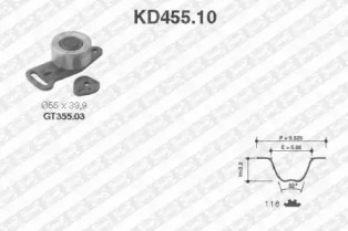 SNR KD455.10 Комплект ремня ГРМ