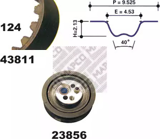MAPCO 23811 Комплект ремня ГРМ