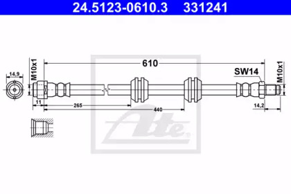 Шлангопровод ATE 24.5123-0610.3