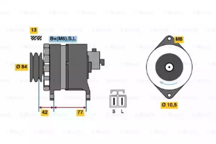 BOSCH 0 986 038 501 Генератор