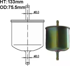 JS ASAKASHI FS304M Топливный фильтр