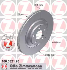 Тормозной диск ZIMMERMANN 100.3321.20